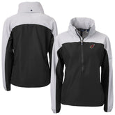 Arizona Cardinals Cutter & Buck Women's Charter Eco Recycled Half-Zip Hooded Anorak Jacket - Black sale