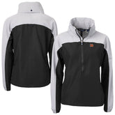 Cincinnati Bengals Cutter & Buck Women's Charter Eco Recycled Half-Zip Hooded Anorak Jacket - Black discount