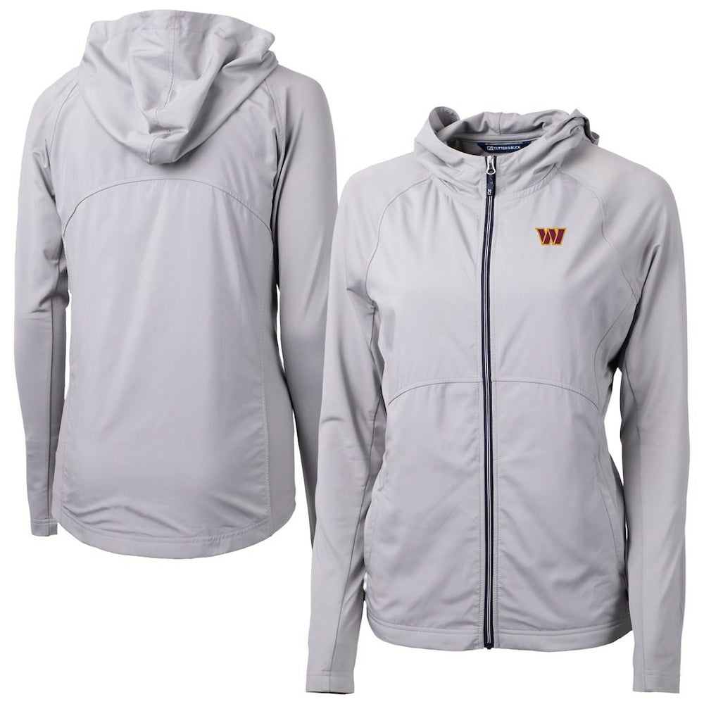 Washington Commanders Cutter & Buck Women's Primary Adapt Eco Knit Hybrid Recycled Full-Zip Jacket - Gray cheap