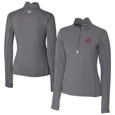 San Francisco 49ers Cutter & Buck Women's Traverse Stretch Quarter-Zip Pullover Top - Gray cheap