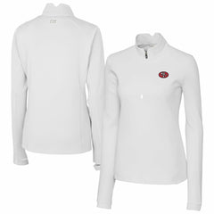 San Francisco 49ers Cutter & Buck Women's Traverse Stretch Quarter-Zip Pullover Top - White discount
