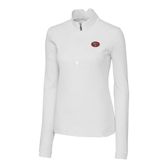 San Francisco 49ers Cutter & Buck Women's Traverse Stretch Quarter-Zip Pullover Top - White discount