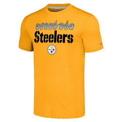 Pittsburgh Steelers Homage Unisex The NFL ASL Collection by Love Sign American Sign Language T-Shirt - Gold cheap