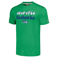 Seattle Seahawks Homage Unisex The NFL ASL Collection by Love Sign American Sign Language T-Shirt - Green on sale
