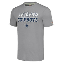 Dallas Cowboys Homage Unisex The NFL ASL Collection by Love Sign American Sign Language T-Shirt - Gray for sale