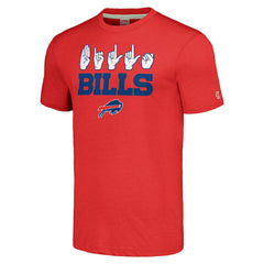 Buffalo Bills Homage Unisex The NFL ASL Collection by Love Sign American Sign Language T-Shirt - Red cheap