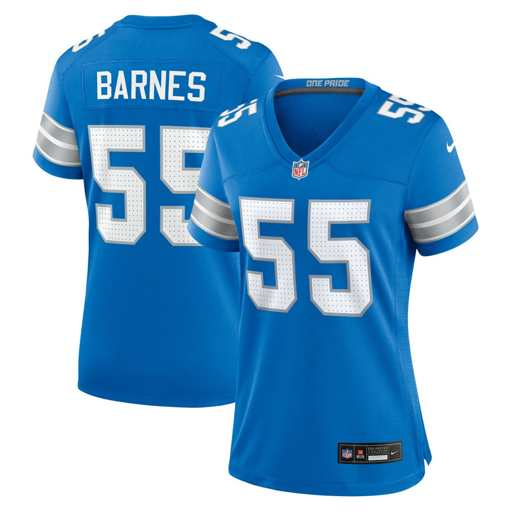 Derrick Barnes Detroit Lions Women's Team Game Jersey - Blue discount