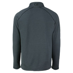 Atlanta Braves Cutter & Buck Peshastin Eco Fleece Recycled Raglan Quarter-Zip Top Heather Black