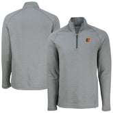 Baltimore Orioles Cutter & Buck Peshastin Eco Fleece Recycled Raglan Quarter-Zip Top Heather Gray
