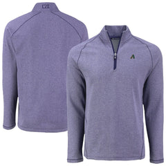 Arizona Diamondbacks Cutter & Buck Peshastin Eco Fleece Recycled Raglan Quarter-Zip Top Heather Purple
