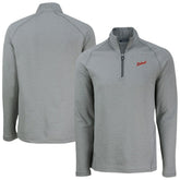 Detroit Tigers Cutter & Buck Peshastin Eco Fleece Recycled Raglan Quarter-Zip Top Heather Gray