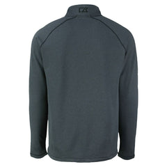 Milwaukee Brewers Cutter & Buck Peshastin Eco Fleece Recycled Raglan Quarter-Zip Top Heather Black