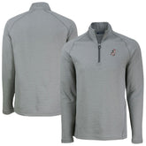 Cincinnati Reds Cutter & Buck Peshastin Eco Fleece Recycled Raglan Quarter-Zip Top Heather Gray