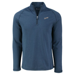 San Diego Padres Cutter & Buck Peshastin Eco Fleece Recycled Raglan Quarter-Zip Top Heather Navy