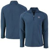Philadelphia Phillies Cutter & Buck Peshastin Eco Fleece Recycled Raglan Quarter-Zip Top Heather Navy