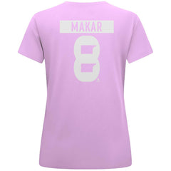 Cale Makar Colorado Avalanche Levelwear Women's Hockey Fights Cancer Anthem Name & Number T-Shirt - Lavender T-shirts