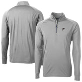 Atlanta Falcons Cutter & Buck Adapt Eco DryTec Raglan Quarter-Zip Jacket - Gray on sale