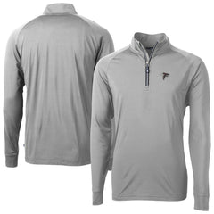 Atlanta Falcons Cutter & Buck Adapt Eco DryTec Raglan Quarter-Zip Jacket - Gray on sale