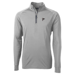 Atlanta Falcons Cutter & Buck Adapt Eco DryTec Raglan Quarter-Zip Jacket - Gray on sale