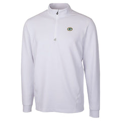 Green Bay Packers Cutter & Buck Traverse Stretch Quarter-Zip Top - White on sale