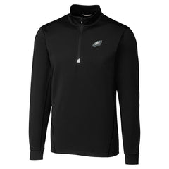 Philadelphia Eagles Cutter & Buck Traverse Stretch Quarter-Zip Top - Black for sale