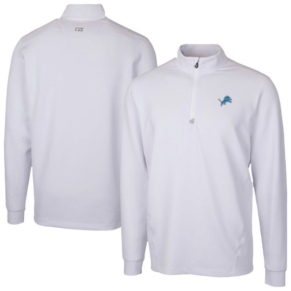 Detroit Lions Cutter & Buck Traverse Stretch Quarter-Zip Top - White discount