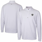 Las Vegas Raiders Cutter & Buck Traverse Stretch Quarter-Zip Top - White for sale