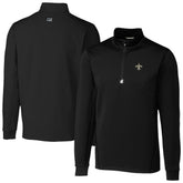 New Orleans Saints Cutter & Buck Traverse Stretch Quarter-Zip Top - Black on sale