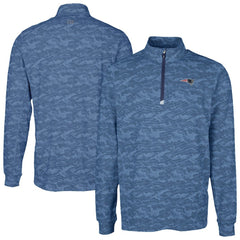 New England Patriots Cutter & Buck Traverse Camo Print Stretch Quarter-Zip Top - Navy online