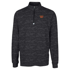 Washington Commanders Cutter & Buck Traverse Camo Print Stretch Quarter-Zip Top - Black online