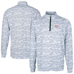 Chicago Bears Cutter & Buck Traverse Camo Print Stretch Quarter-Zip Top - Charcoal for sale