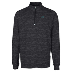 Carolina Panthers Cutter & Buck Traverse Camo Print Stretch Quarter-Zip Top - Black cheap