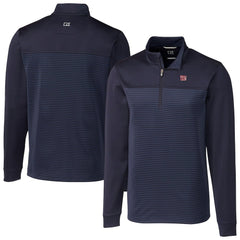 New York Giants Cutter & Buck Traverse Stripe Stretch DryTec Quarter-Zip Top - Navy cheap