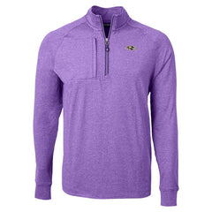 Baltimore Ravens Cutter & Buck Adapt Eco Raglan Quarter-Zip Jacket - Heather Purple discount
