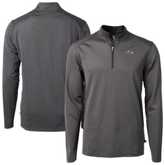 Baltimore Ravens Cutter & Buck Virtue Eco Pique Micro Stripe Quarter-Zip Jacket - Black cheap