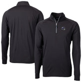 Minnesota Vikings Cutter & Buck Big & Tall Adapt Eco DryTec Raglan Quarter-Zip Jacket - Black on sale