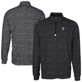 Minnesota Vikings Cutter & Buck Big & Tall Traverse Eco Camo Tri-Blend DryTec Quarter-Zip Jacket - Black for sale