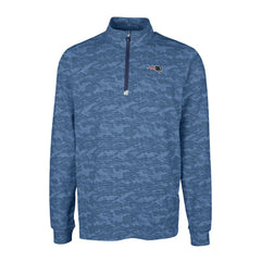 New England Patriots Cutter & Buck Big & Tall Traverse Eco Camo Tri-Blend DryTec Quarter-Zip Jacket - Navy on sale