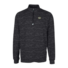 Green Bay Packers Cutter & Buck Big & Tall Traverse Eco Camo Tri-Blend DryTec Quarter-Zip Jacket - Black sale