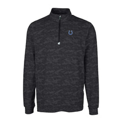 Indianapolis Colts Cutter & Buck Big & Tall Traverse Eco Camo Tri-Blend DryTec Quarter-Zip Jacket - Black online