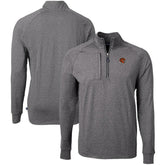 Cincinnati Bengals Cutter & Buck Big & Tall Adapt Eco Raglan Quarter-Zip Jacket - Heather Black discount