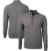 Carolina Panthers Cutter & Buck Big & Tall Adapt Eco Raglan Quarter-Zip Jacket - Heather Black online