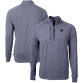 Denver Broncos Cutter & Buck Big & Tall Adapt Eco Raglan Quarter-Zip Jacket - Heather Navy on sale