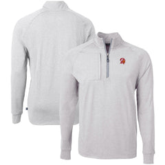 Tampa Bay Buccaneers Cutter & Buck Big & Tall Adapt Eco Raglan Quarter-Zip Jacket - Heather Gray sale