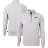 Seattle Seahawks Cutter & Buck Big & Tall Adapt Eco Raglan Quarter-Zip Jacket - Heather Gray sale