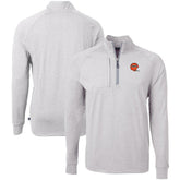 Cincinnati Bengals Cutter & Buck Big & Tall Adapt Eco Raglan Quarter-Zip Jacket - Heather Gray online