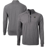 Jacksonville Jaguars Cutter & Buck Big & Tall Adapt Eco Raglan Quarter-Zip Jacket - Heather Black on sale