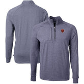 Chicago Bears Cutter & Buck Big & Tall Adapt Eco Raglan Quarter-Zip Jacket - Heather Navy outlet