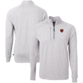 Chicago Bears Cutter & Buck Big & Tall Adapt Eco Raglan Quarter-Zip Jacket - Heather Gray cheap