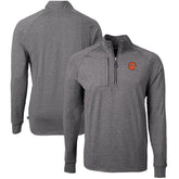 Cincinnati Bengals Cutter & Buck Big & Tall Adapt Eco Raglan Quarter-Zip Jacket - Heather Black sale